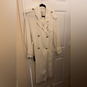 a new day Women's Elegant White Trench Coat